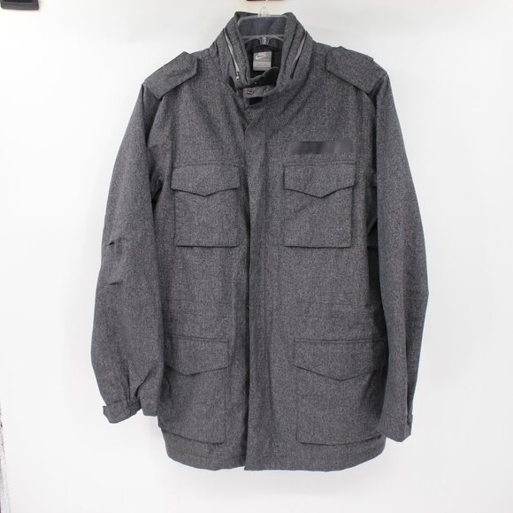 Nike Jacket Mens Large Sportswear Tech Pack Premium Waterproof Repellent Gray